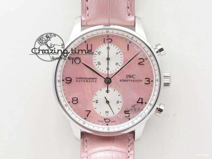 MIROTIME 0112 TimelessDesign Portuguese IW358304 ZF 1:1 Best Edition SS Blue Dial on Leather Strap A 7078